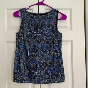 Talbots petite paisley sleeveless blouse